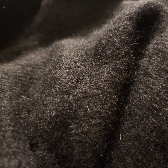 Sarah Spencer V-Neck Angora Rabbit Hair Lamb Wool Black Sweater Women's Large L - Picture 6 of 8